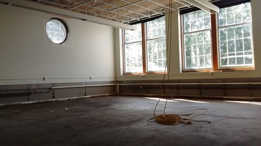 Baldwin Hall classrooms are currently being cleared out so the old infrastructure can be replaced with newer, better working systems which are up to code. 