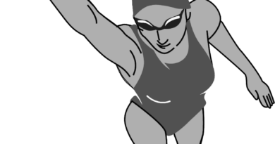 A woman swimming