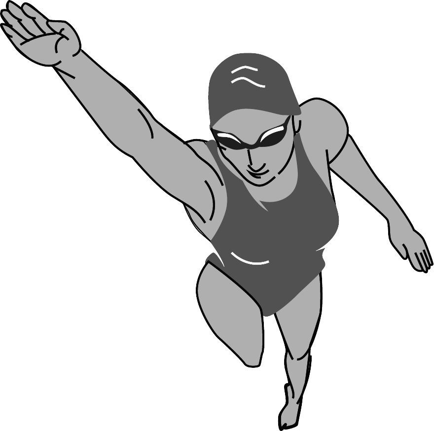 A woman swimming